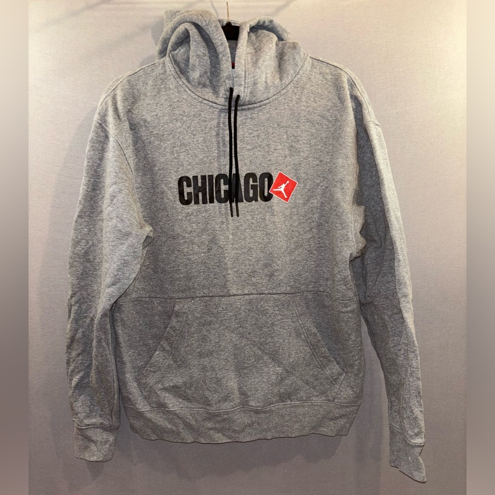 Jordan Chicago basketball hoodie size small gray Michael Jordan